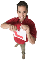 mantearingLplate Learner Driver tearing L plate