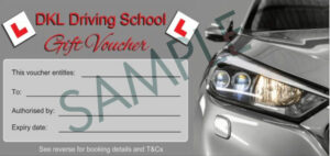 Silver car driving lesson gift voucher